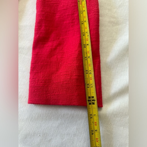 Loft Red Textured Collarless Blazer - Picture 8 of 9